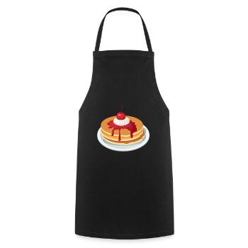 Egg Cake Pancakes Pancakes Breakfast Gift - Cooking Apron - black - Front - AI Model Male 185 dark (185cm)
