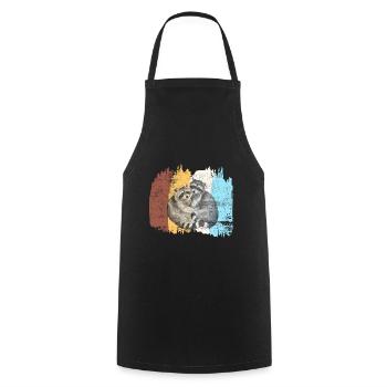 racoon - Cooking Apron - black - Front - AI Model Male 185 dark (185cm)