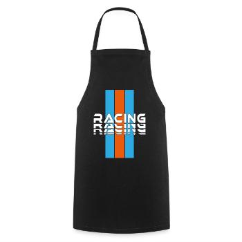 Gulf Racing, Sport automobile - Tablier de cuisine - noir - Devant - AI Model Male 185 dark (185cm)