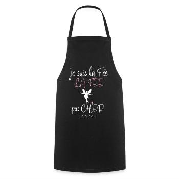 La Fee Pas Chier C'est Ma Copine Chiante Et Cool - Tablier de cuisine - noir - Devant - AI Model Male 185 dark (185cm)