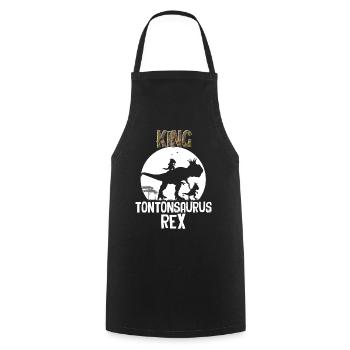 Tontonsaurus Humour Tonton Idée Cadeau Homme - Tablier de cuisine - noir - Devant - AI Model Male 185 dark (185cm)