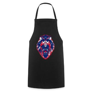 Lion The National Animal of UK - Cooking Apron - black - Front - AI Model Male 185 dark (185cm)