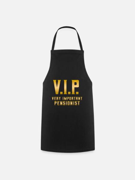 VIP very important pensionist Rentner Ruhestand - Kochschürze - Schwarz