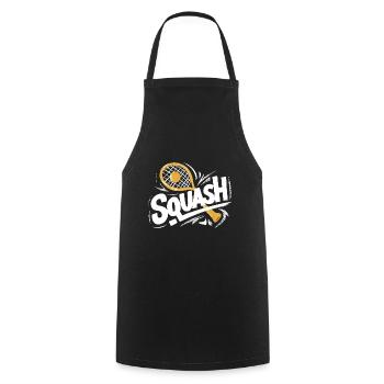 Squash-Hit Schläger Ball Court Fan Shirt - Kochschürze - Schwarz - Vorne - AI Model Male 185 dark (185cm)