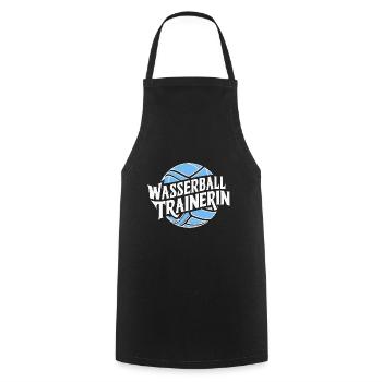 Wasserballtrainerin Coach Inspiration Meer Ball - Kochschürze - Schwarz - Vorne - AI Model Male 185 dark (185cm)