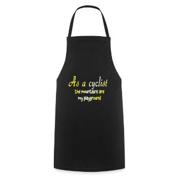 Bicycle Bicycle Bicycle Bike Biker MTB 9 - Cooking Apron - black - Front - AI Model Male 185 dark (185cm)