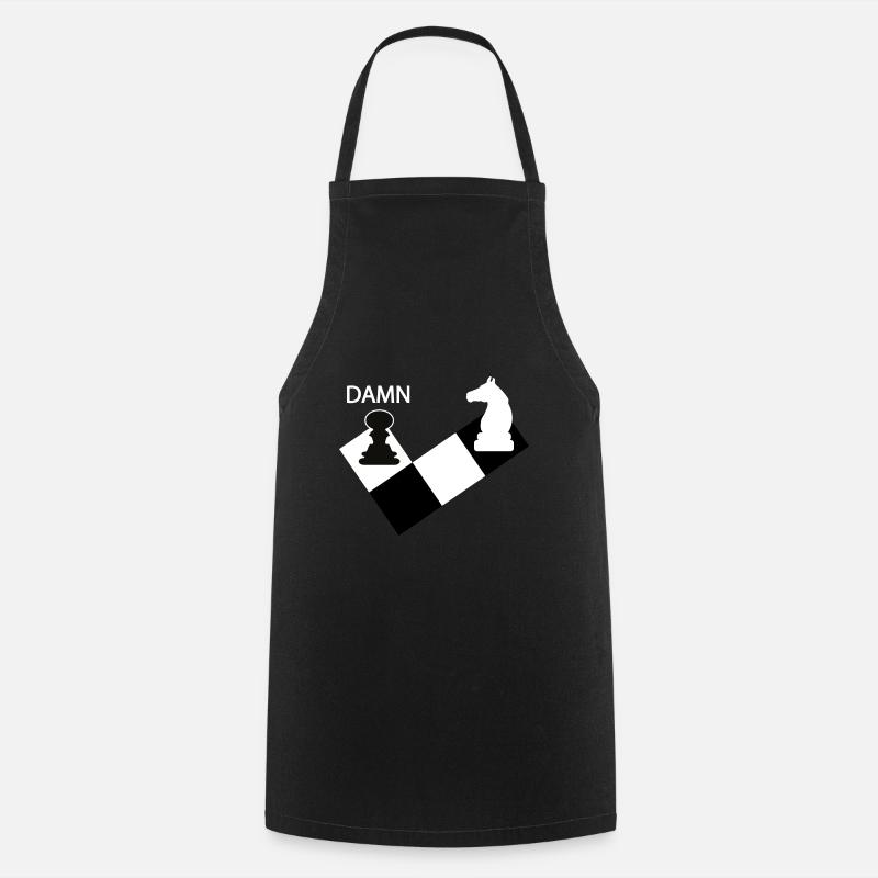 échecs - Tablier de cuisine - noir