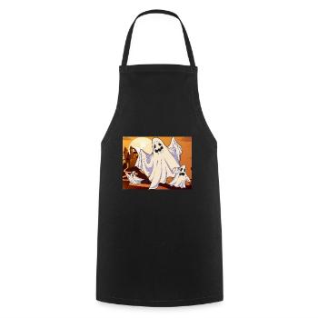 Effrayant cadeau d’Halloween Full Moon Ghost - Tablier de cuisine - noir - Devant - AI Model Male 185 dark (185cm)