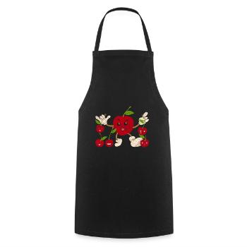 Kirschenliebhaber Obst Geschenk Lustiges Kirsch - Kochschürze - Schwarz - Vorne - AI Model Male 185 dark (185cm)