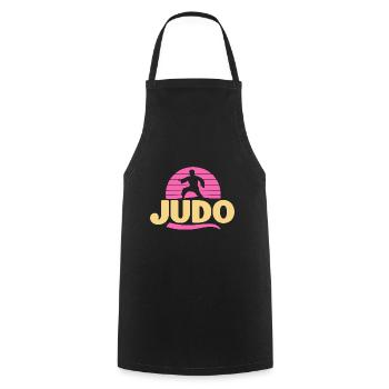 Judo-Mädchen Kraft Stärke Mut Training Geschenk - Kochschürze - Schwarz - Vorne - AI Model Male 185 dark (185cm)
