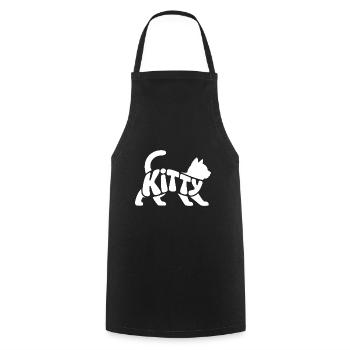Kätzchen - Niedliche Hauskatze Design - Kochschürze - Schwarz - Vorne - AI Model Male 185 dark (185cm)