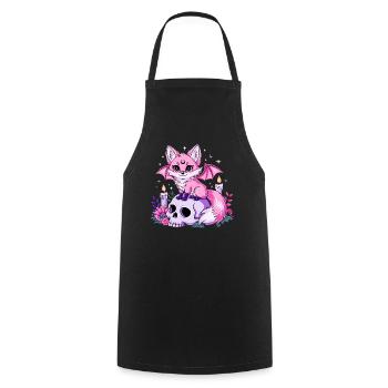 Tier Kawaii Pastell Goth Aaesthetic - Kochschürze - Schwarz - Vorne - AI Model Male 185 dark (185cm)