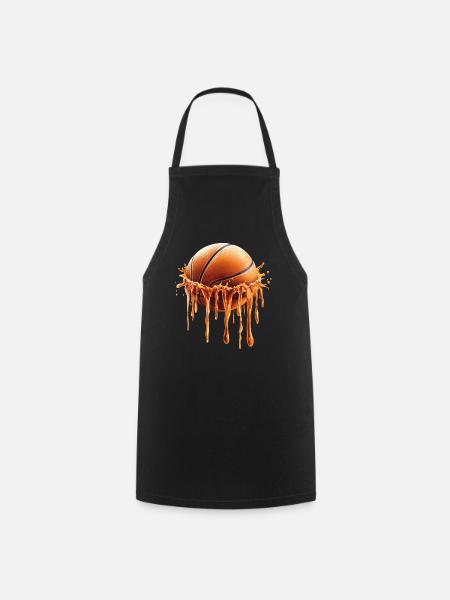 Basketball tropfend - Kochschürze - Schwarz