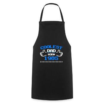 1985 Geborener Cooler Papa Vatertag Geschenk - Kochschürze - Schwarz - Vorne - AI Model Male 185 dark (185cm)