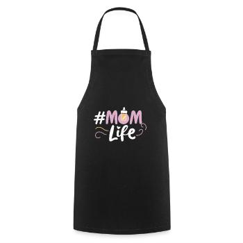 Mama Leben Baby Ankündigung Muttertag Geschenk 50 - Kochschürze - Schwarz - Vorne - AI Model Male 185 dark (185cm)