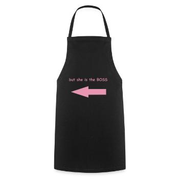 domsub-clothing.com - Cooking Apron - black - Front - AI Model Male 185 dark (185cm)
