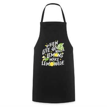Lorsque la vie vous donne des citrons, faites de la limonade. cadeau - Tablier de cuisine - noir - Devant - AI Model Male 185 dark (185cm)