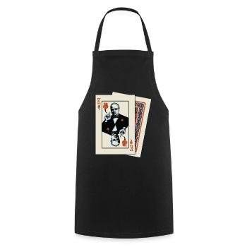 Le Parrain Film De Mafia Jouer Aux Cartes - Tablier de cuisine - noir - Devant - AI Model Male 185 dark (185cm)