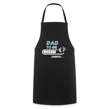 Dad to be. Wait birth gift - Cooking Apron - black - Front - AI Model Male 185 dark (185cm)