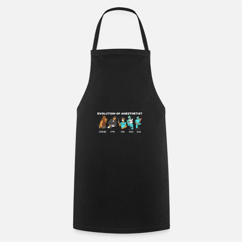 Evolution Of Anesthetist For Anesthesia Doctors - Cooking Apron - black
