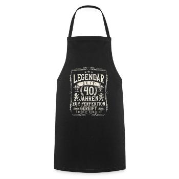 40 Jahre Legendär 40 Geburtstag Geschenk - Kochschürze - Schwarz - Vorne - AI Model Male 185 dark (185cm)