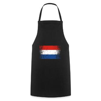 Netherlands Dutch Flag Vintage - Cooking Apron - black - Front - AI Model Male 185 dark (185cm)