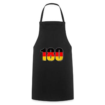 180 One Hundred and Eighty Darts German Flag - Cooking Apron - black - Front - AI Model Male 185 dark (185cm)