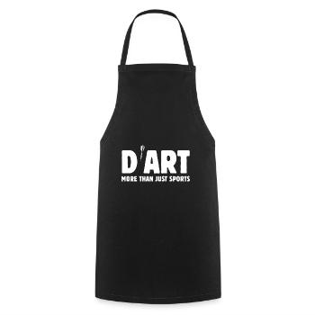 Darts - mehr als nur Sport - es ist Kunst - Kochschürze - Schwarz - Vorne - AI Model Male 185 dark (185cm)