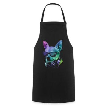 DJ Chihuahua - Cooking Apron - black - Front - AI Model Male 185 dark (185cm)