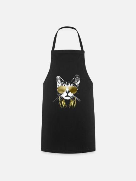 Dj Cat Bling - Tablier de cuisine - noir