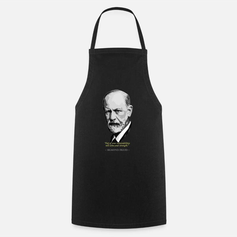 Sigmund Freud Citation - Tablier de cuisine - noir