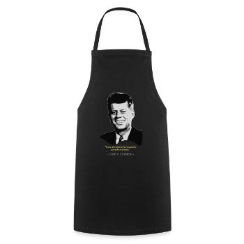 John F. Kennedy Quote - Cooking Apron - black - Front - AI Model Male 185 dark (185cm)