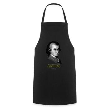 Mozart Quote - Cooking Apron - black - Front - AI Model Male 185 dark (185cm)