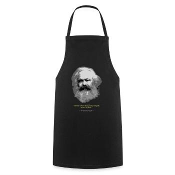 Karl Marx Citation - Tablier de cuisine - noir - Devant - AI Model Male 185 dark (185cm)