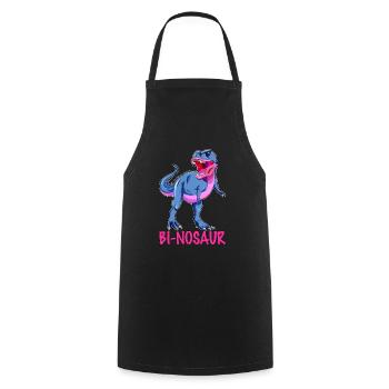 Binosaur - Mois de la fierté bisexuelle - Tablier de cuisine - noir - Devant - AI Model Male 185 dark (185cm)