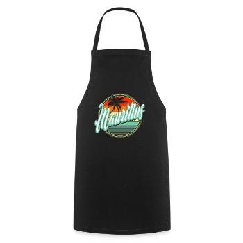 Summer Beach Holiday - Mauritius - Cooking Apron - black - Front - AI Model Male 185 dark (185cm)