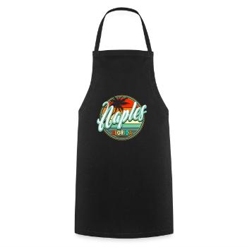 Summer Beach Holiday - Naples - Cooking Apron - black - Front - AI Model Male 185 dark (185cm)