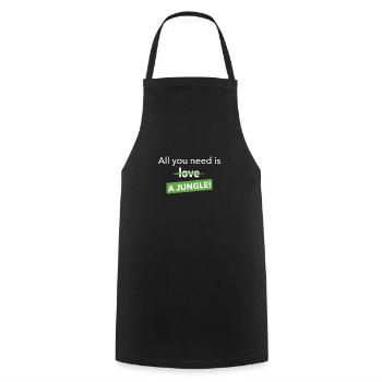 plant daddy all you need is a plant jungle - Tablier de cuisine - noir - Devant - AI Model Male 185 dark (185cm)