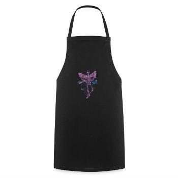 Fairycore Skeleton blue Butterfly cute grunge pink - Kochschürze - Schwarz - Vorne - AI Model Male 185 dark (185cm)