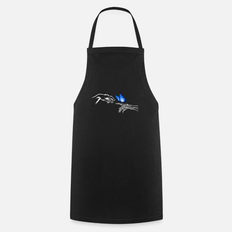Farfalla Satana blu Farfalla grunge Goth - Grembiule da cucina - nero