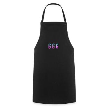 666 Satanic pastel grunge style gothique - Tablier de cuisine - noir - Devant - AI Model Male 185 dark (185cm)