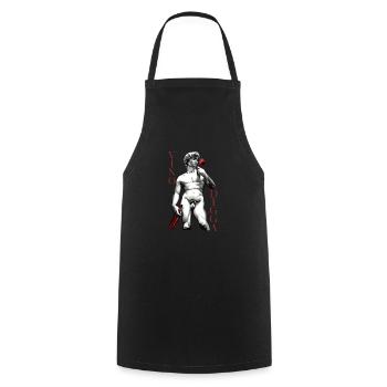wine wine lover vino digga wine - Cooking Apron - black - Front - AI Model Male 185 dark (185cm)