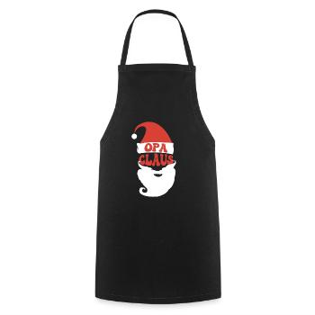 Grandpa Santa Claus Family Costume Santa Claus - Cooking Apron - black - Front - AI Model Male 185 dark (185cm)