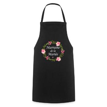 Marraine de la mariée - Tablier de cuisine - noir - Devant - AI Model Male 185 dark (185cm)