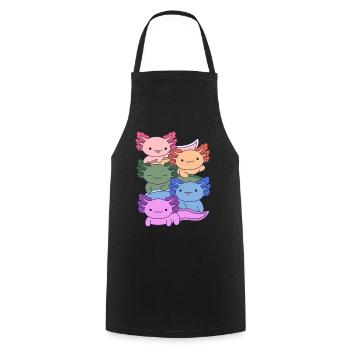 Conception de groupe d’Axolotl arc-en-ciel pour les amateurs d’Axolotl - Tablier de cuisine - noir - Devant - AI Model Male 185 dark (185cm)