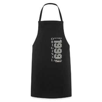24th Birthday Original December Vintage 1999 - Cooking Apron - black - Front - AI Model Male 185 dark (185cm)