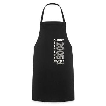 18ème Anniversaire Homme Juin Millésime 2005 Original - Tablier de cuisine - noir - Devant - AI Model Male 185 dark (185cm)
