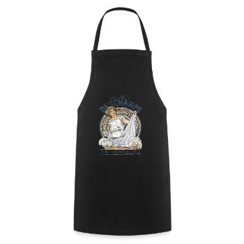 Alfons Mucha - bleu Deschamps en vente ici - Kochschürze - Schwarz - Vorne - AI Model Male 185 dark (185cm)