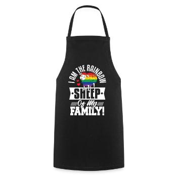 I Am The Rainbow Sheep Of My Family - Cooking Apron - black - Front - AI Model Male 185 dark (185cm)