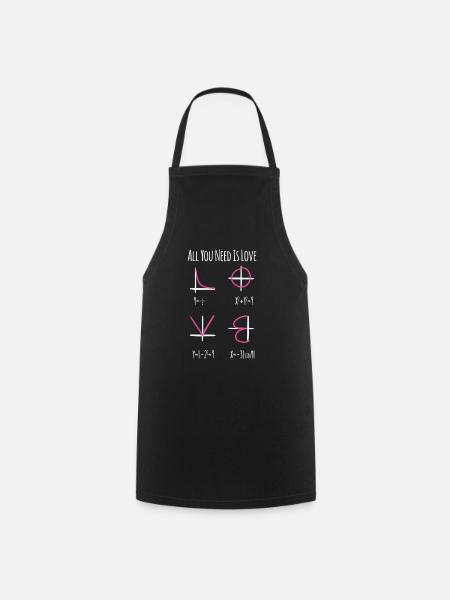 All You Need Is Love Mathe Nerd Lehrer Geschenk - Kochschürze - Schwarz